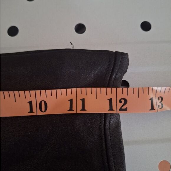 Spanx Womens Faux Leather Leggings Black Shaping Shimmery Shiny Small P - Picture 5 of 6